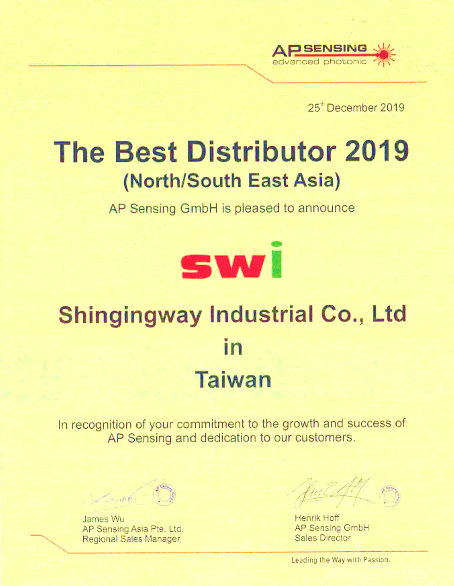 AP Sensing-The Best Distributor 2019_0